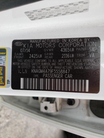 Photo 10 from auction – 2015 KIA OPTIMA LX with VIN KNAGM4A79F5558847