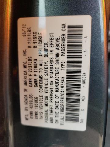 Photo 10 from auction – 2012 HONDA ACCORD SE with VIN 1HGCP2F62CA192845