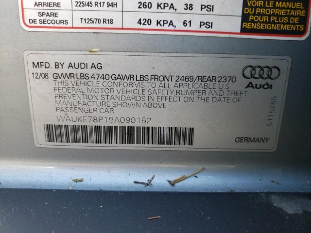 Photo 10 from auction – 2009 AUDI A3 2.0T QU with VIN WAUKF78P19A090152
