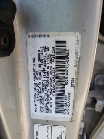 Photo 10 from auction – 2003 TOYOTA CAMRY LE with VIN 4T1BE32K73U681325