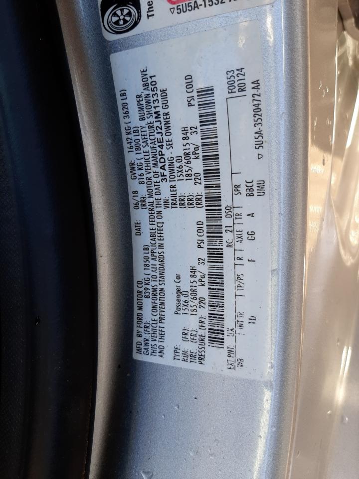 Photo 11 from auction – 2018 FORD FIESTA SE with VIN 3FADP4EJ2JM133501