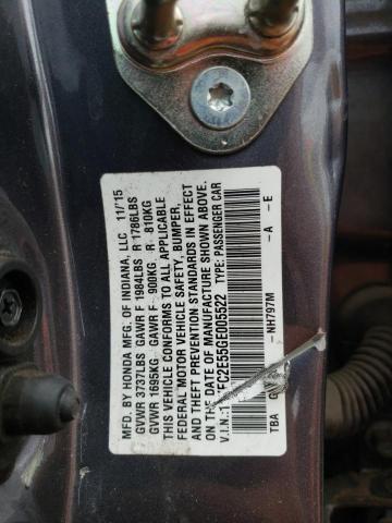 Photo 10 from auction – 2016 HONDA CIVIC LX with VIN 19XFC2E55GE005522