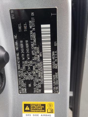 Photo 10 from auction – 2018 TOYOTA HIGHLANDER with VIN 5TDZZRFHXJS247815