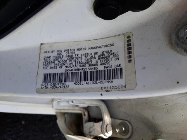 Photo 10 from auction – 1994 TOYOTA COROLLA LE with VIN 1NXAE09B4RZ158465