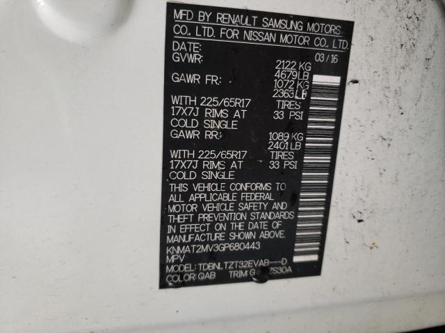 Photo 10 from auction – 2016 NISSAN ROGUE S with VIN KNMAT2MV3GP680443