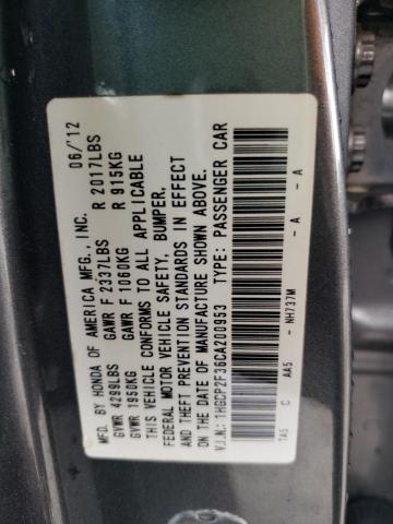 Photo 10 from auction – 2012 HONDA ACCORD LX with VIN 1HGCP2F36CA200953
