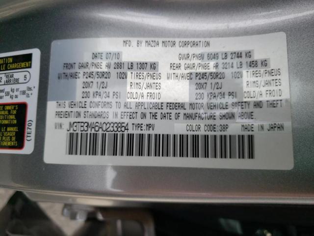 Photo 10 from auction – 2010 MAZDA CX-9 with VIN JM3TB3MA6A0233854