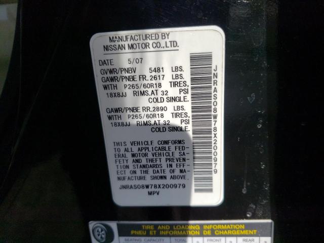 Photo 1 from auction – 2008 INFINITI FX35 with VIN JNRAS08W78X200979