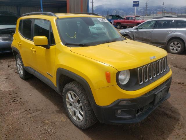 JEEP RENEGADE L 2015 with VIN ZACCJBBT1FPB81870 - Photo from auction