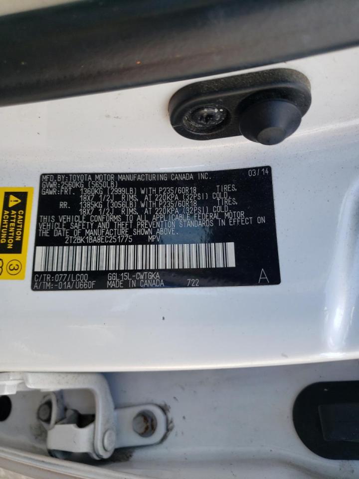 Photo 10 from auction – 2014 LEXUS RX 350 BAS with VIN 2T2BK1BA8EC251775
