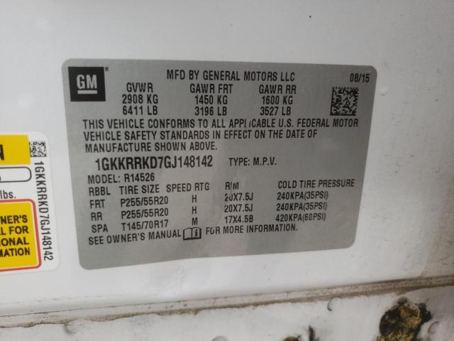 Photo 10 from auction – 2016 GMC ACADIA SLT with VIN 1GKKRRKD7GJ148142