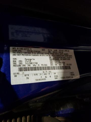 Photo 10 from auction – 2014 FORD FOCUS SE with VIN 1FADP3K24EL324013