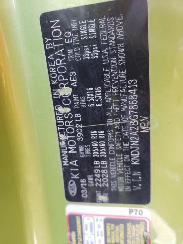 Photo 10 from auction – 2016 KIA SOUL with VIN KNDJN2A28G7868413
