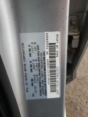 Photo 10 from auction – 2005 MAZDA 3 I with VIN JM1BK12FX51308899