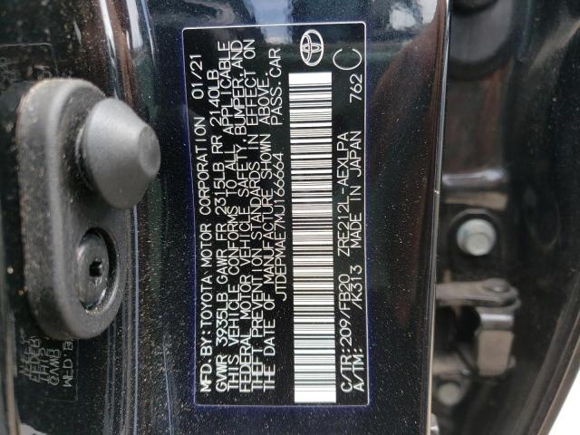 Photo 10 from auction – 2021 TOYOTA COROLLA LE with VIN JTDEPMAE7MJ166664
