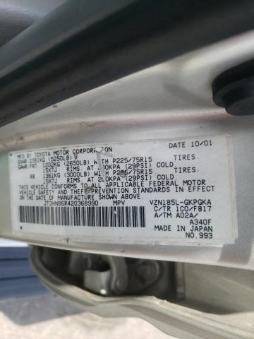 Photo 10 from auction – 2002 TOYOTA 4RUNNER SR with VIN JT3HN86R420368990