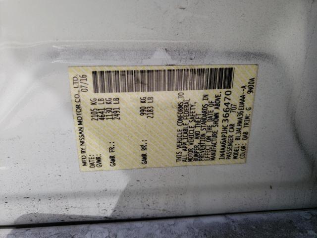 Photo 10 from auction – 2017 NISSAN MAXIMA 3.5 with VIN 1N4AA6AP1HC366470