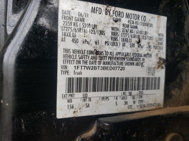 Photo 10 from auction – 2011 FORD F250 SUPER with VIN 1FT7W2BT3BED07720