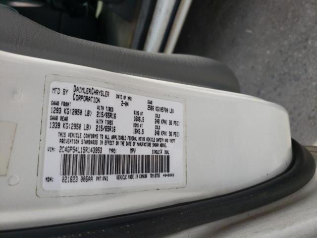 Photo 10 from auction – 2005 CHRYSLER TOWN AND C with VIN 2C4GP54L15R143953