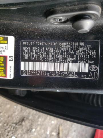 Photo 10 from auction – 2010 TOYOTA COROLLA BA with VIN 2T1BU4EE9AC304878