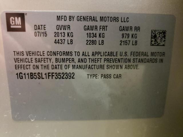 Photo 10 from auction – 2015 CHEVROLET MALIBU LS with VIN 1G11B5SL1FF352392