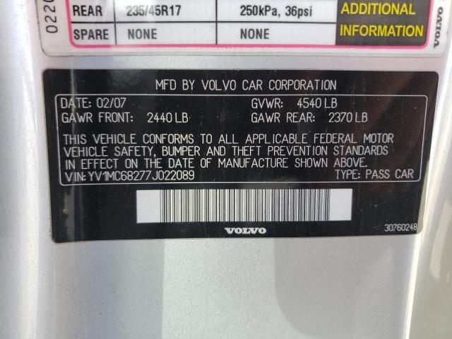 Photo 10 from auction – 2007 VOLVO C70 T5 with VIN YV1MC68277J022089