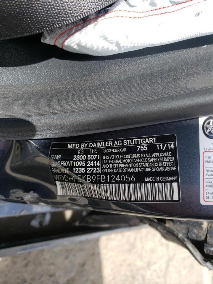 Photo 10 from auction – 2015 MERCEDES-BENZ E 350 with VIN WDDHF5KB9FB124056