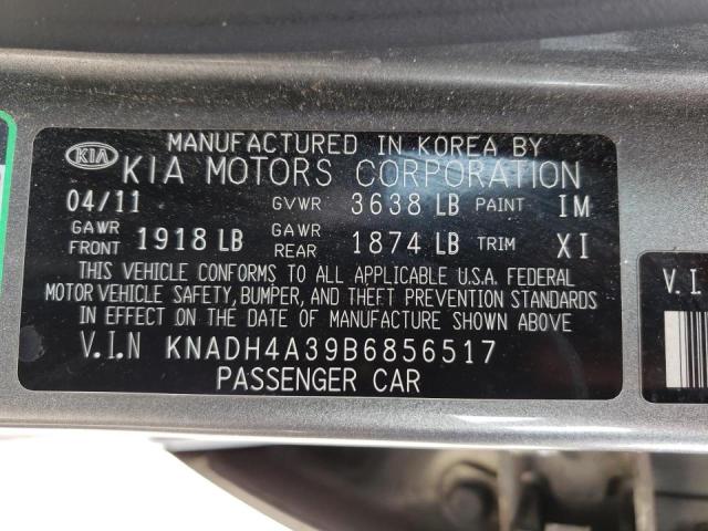 Photo 10 from auction – 2011 KIA RIO BASE with VIN KNADH4A39B6856517