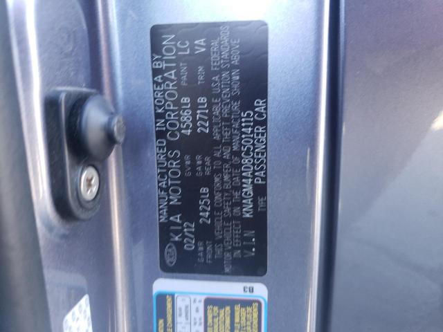 Photo 10 from auction – 2012 KIA OPTIMA HYB with VIN KNAGM4AD8C5014115