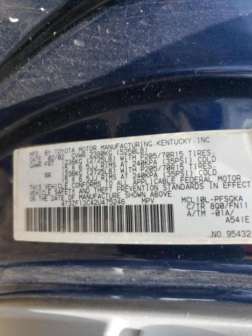 Photo 10 from auction – 2002 TOYOTA SIENNA LE with VIN 4T3ZF13C42U475246