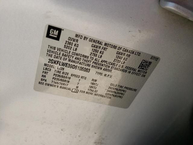 Photo 10 from auction – 2013 GMC TERRAIN SL with VIN 2GKFLWE39D6106083