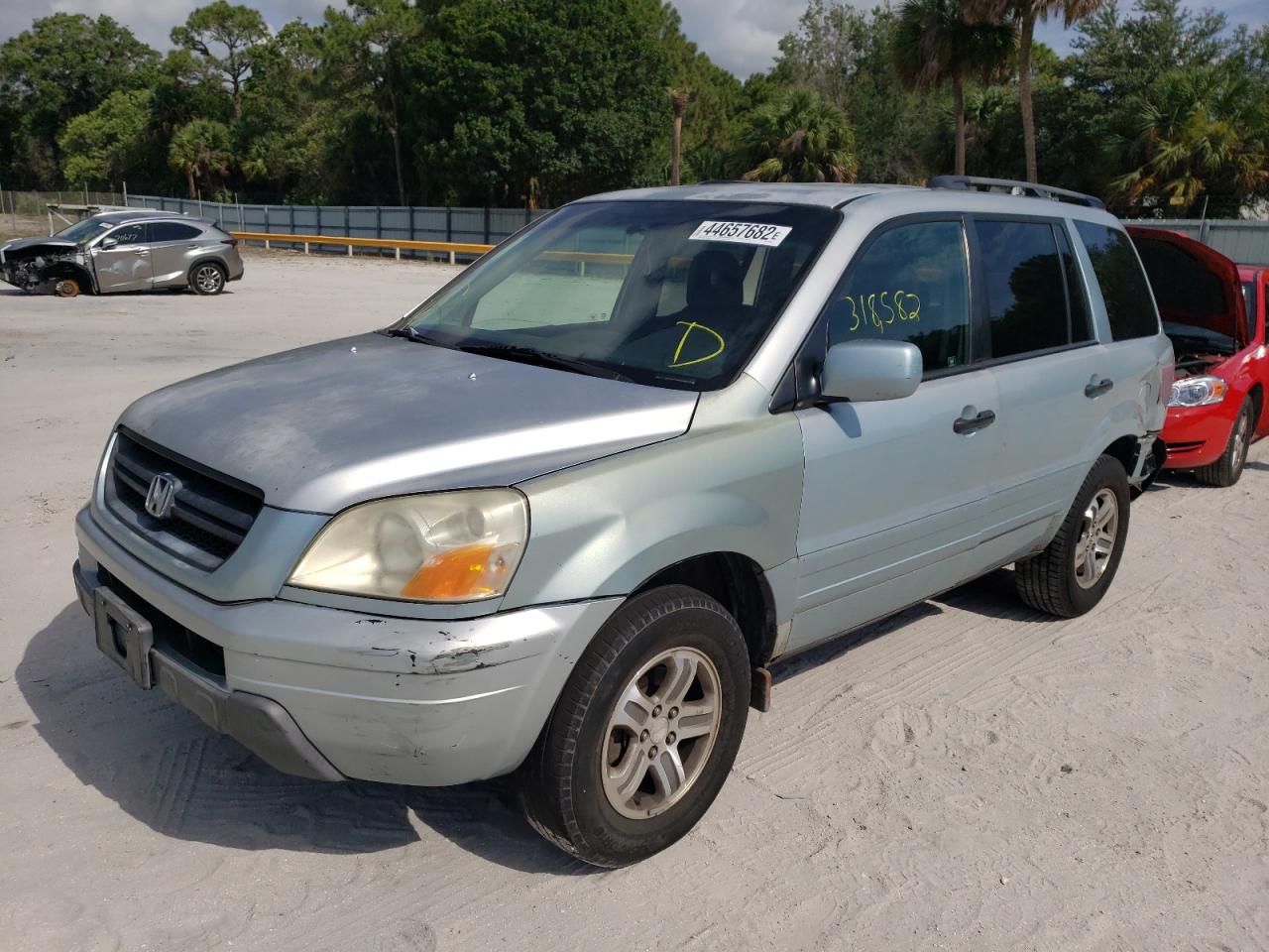 Photo 15 from auction – 2003 HONDA PILOT EXL with VIN 2HKYF18553H597290