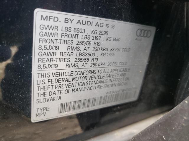 Photo 10 from auction – 2017 AUDI Q7 PREMIUM with VIN WA1AAAF70HD032795