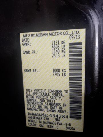 Photo 10 from auction – 2014 NISSAN MAXIMA S with VIN 1N4AA5AP8EC434284