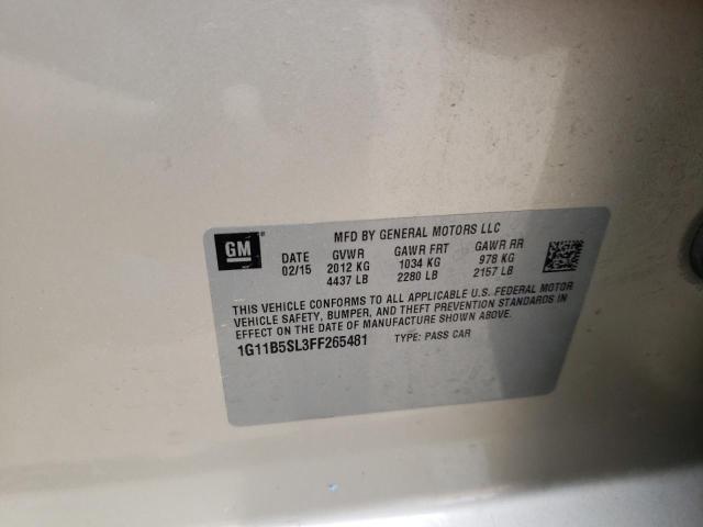 Photo 10 from auction – 2015 CHEVROLET MALIBU LS with VIN 1G11B5SL3FF265481