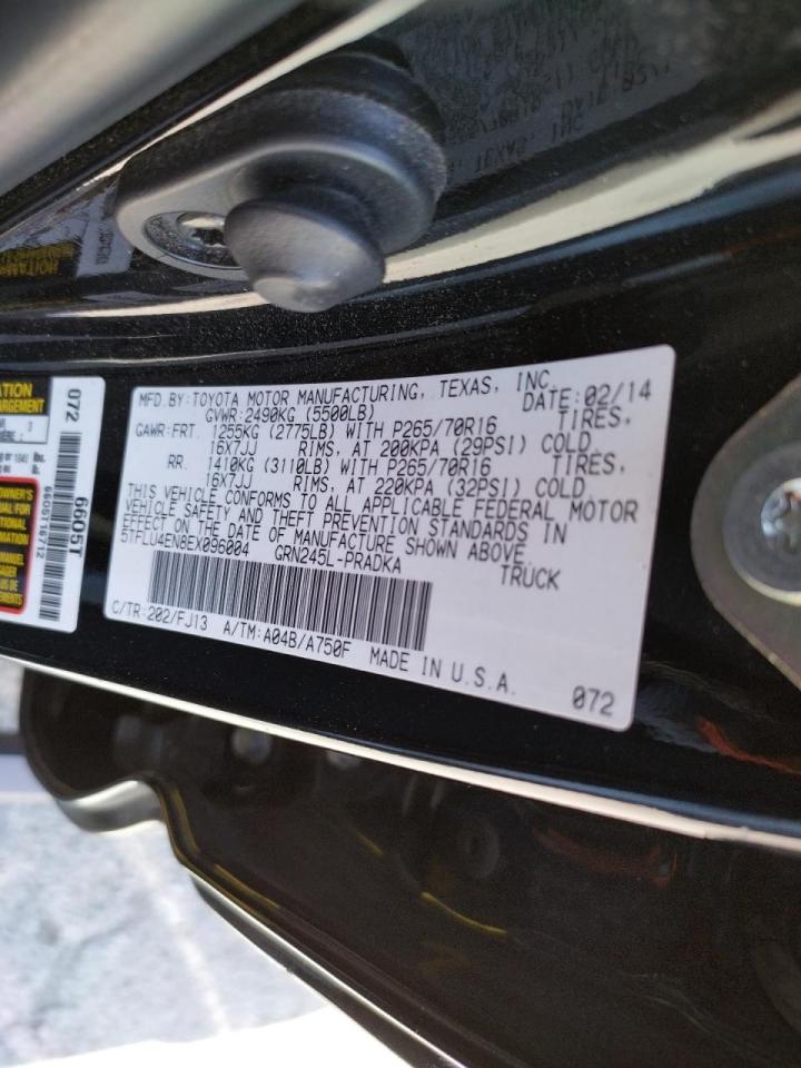 Photo 10 from auction – 2014 TOYOTA TACOMA DOU with VIN 5TFLU4EN8EX096004