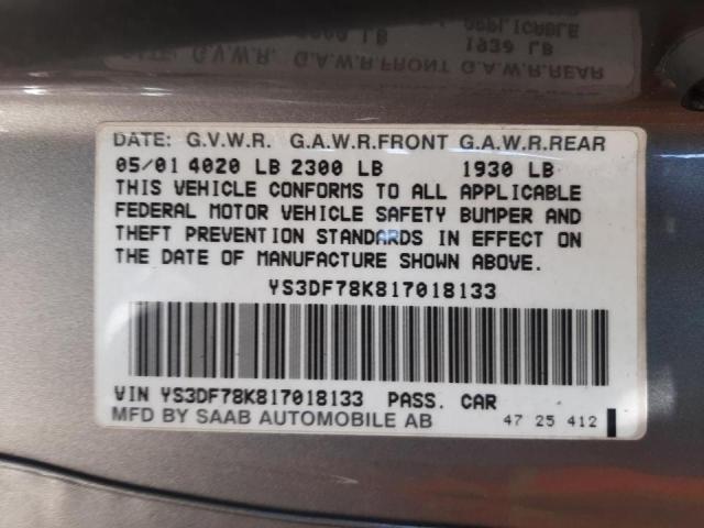Photo 10 from auction – 2001 SAAB 9-3 SE with VIN YS3DF78K817018133