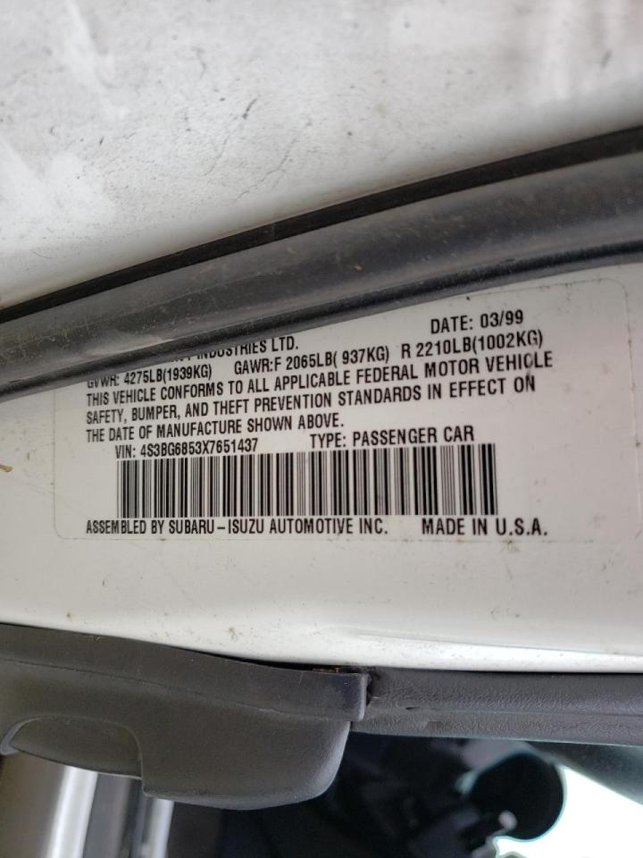 Photo 10 from auction – 1999 SUBARU LEGACY OUT with VIN 4S3BG6853X7651437