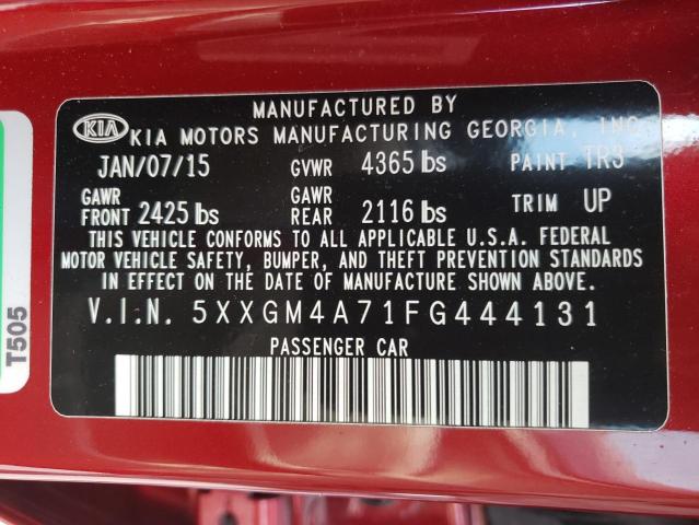 Photo 10 from auction – 2015 KIA OPTIMA LX with VIN 5XXGM4A71FG444131