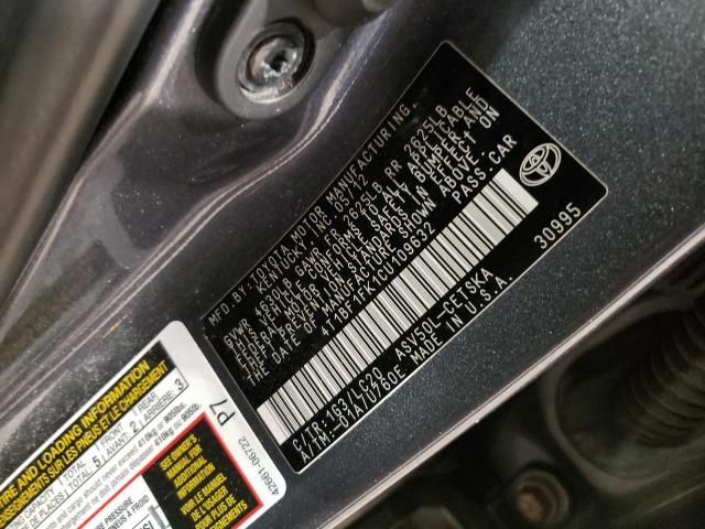 Photo 10 from auction – 2012 TOYOTA CAMRY BASE with VIN 4T1BF1FK1CU109632