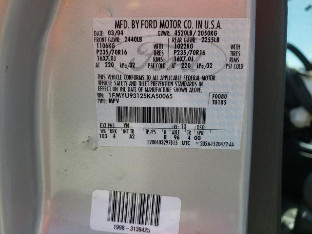 Photo 10 from auction – 2005 FORD ESCAPE XLT with VIN 1FMYU93125KA50065