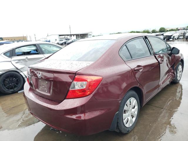 Photo 4 from auction – 2012 HONDA CIVIC LX with VIN 2HGFB2F54CH604591