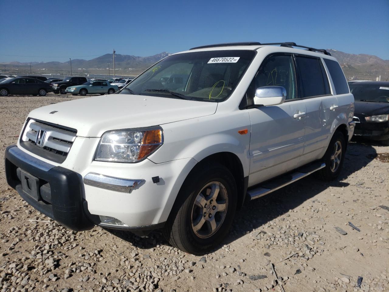 Photo 2 from auction – 2008 HONDA PILOT EXL with VIN 5FNYF18758B021870