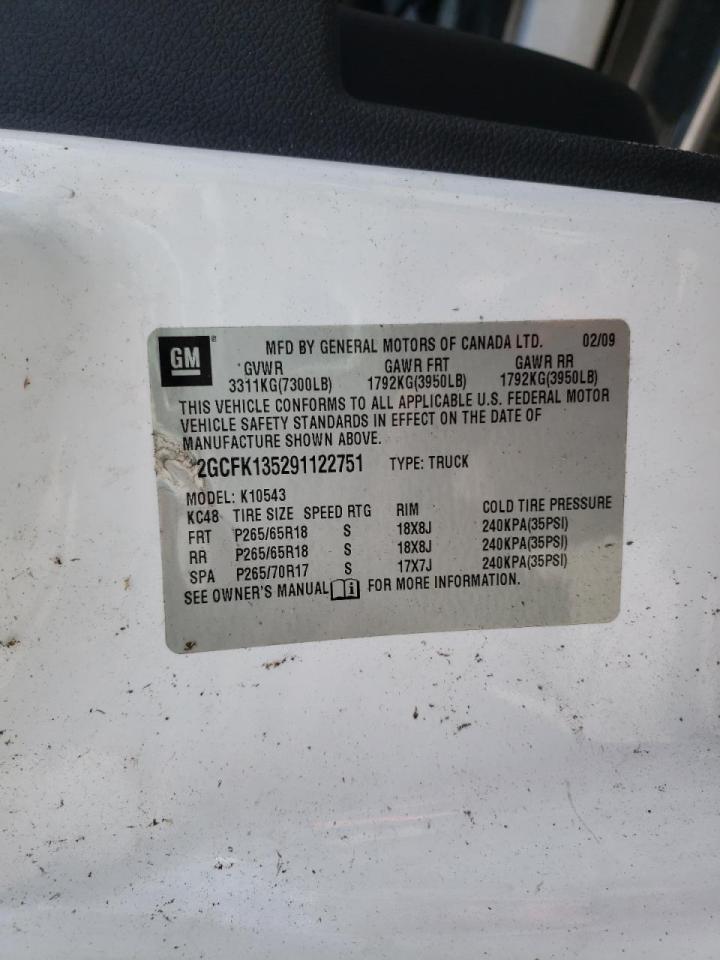 Photo 10 from auction – 2009 CHEVROLET SILVERADO with VIN 2GCFK135291122751