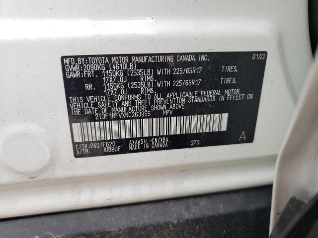 Photo 10 from auction – 2022 TOYOTA RAV4 LE with VIN 2T3F1RFVXNC263955