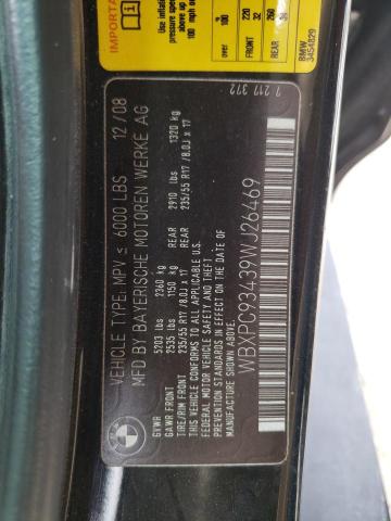Photo 10 from auction – 2009 BMW X3 XDRIVE3 with VIN WBXPC93439WJ26469