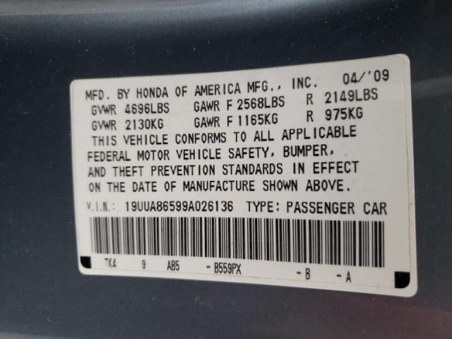 Photo 10 from auction – 2009 ACURA TL with VIN 19UUA86599A026136