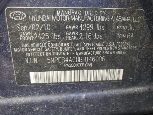Photo 10 from auction – 2011 HYUNDAI SONATA GLS with VIN 5NPEB4AC8BH146006