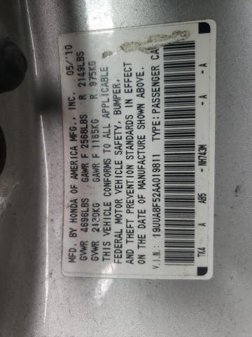 Photo 10 from auction – 2010 ACURA TL with VIN 19UUA8F52AA019811