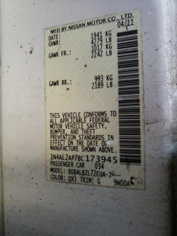Photo 10 from auction – 2011 NISSAN ALTIMA with VIN 1N4AL2AP7BC173945